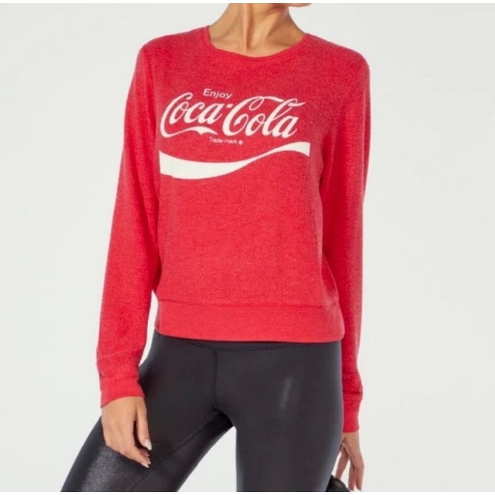 Wildfox Coca Cola Sweatshirt Red Graphic Pullover Women’s Size S NWT